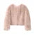 Brand Fashion  Winter Sweet Pink Cropped Faux Fur Coat Women Streetwear Ins Chic Girls Fluffy Fox Fur Jacket Female