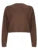 American Retro Casual Loose Knitted Pullover Jumpers For Women O Neck Long Sleeve Brown Solid Spring Autumn Sweaters
