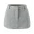 2 Pieces 1 Set  CHILL Notched Tweed Weave Oversized Blazer High Waist Package Hips A-line Mini Skirt Suits Matching Gray