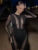 Black Bodycon Jumpsuits One Piece See Through Overalls for Women Club Outfits Knee Length Playsuit Long Sleeve Sexy Romper