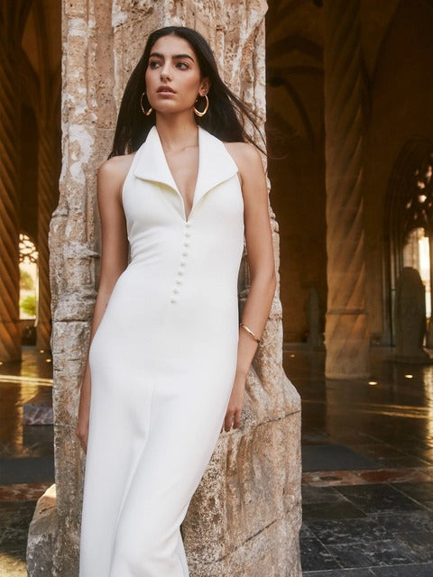 Artcat Elegant Sleeveless Button Bodycon Long Dress Women Sexy Deep V Party Evening Dress Autumn/Winter New Silm Female Vestdos