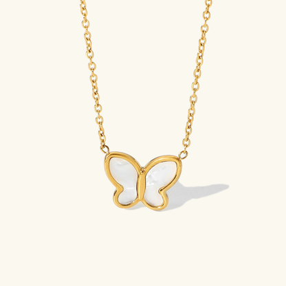 Seraphina Butterfly Pearl Necklace