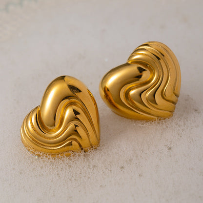 Seraphina Wavy Heart Earrings