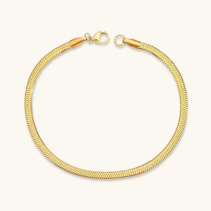 Serena Gold Herringbone Bracelet