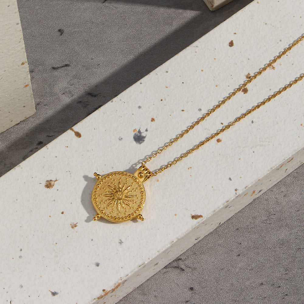 Solara Sunburst Gold Necklace