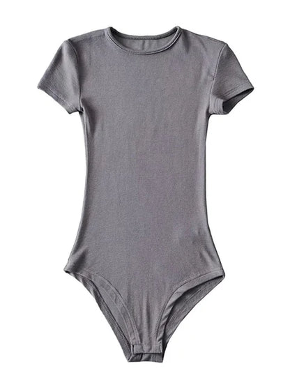 Monos sexis de verano para mujer, ajustados, de manga corta y cuello redondo, monos para mujer, ropa de calle