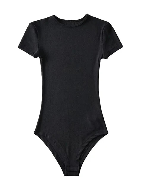 Monos sexis de verano para mujer, ajustados, de manga corta y cuello redondo, monos para mujer, ropa de calle