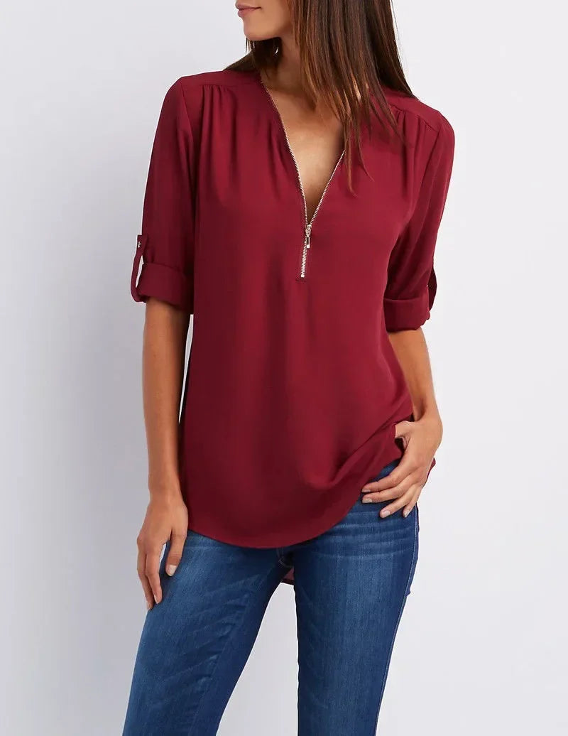 Brooke - Shirt - Chic - Material - Great for Casual Days