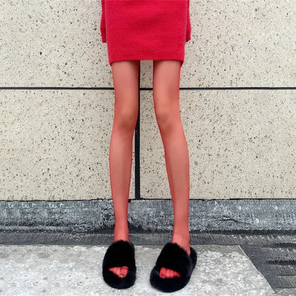 Red Tights Women Winter See Through Slim Lingerie Women’s Pantyhose New Lingerie Lace Leggings Bodys Sexy Socks Ladies