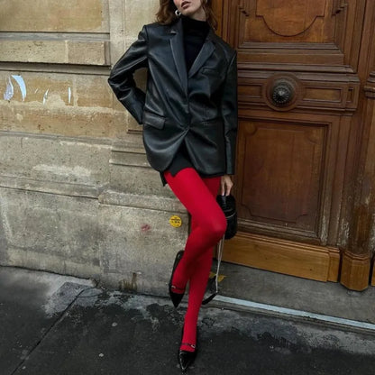 Red Tights Women Winter See Through Slim Lingerie Women’s Pantyhose New Lingerie Lace Leggings Bodys Sexy Socks Ladies