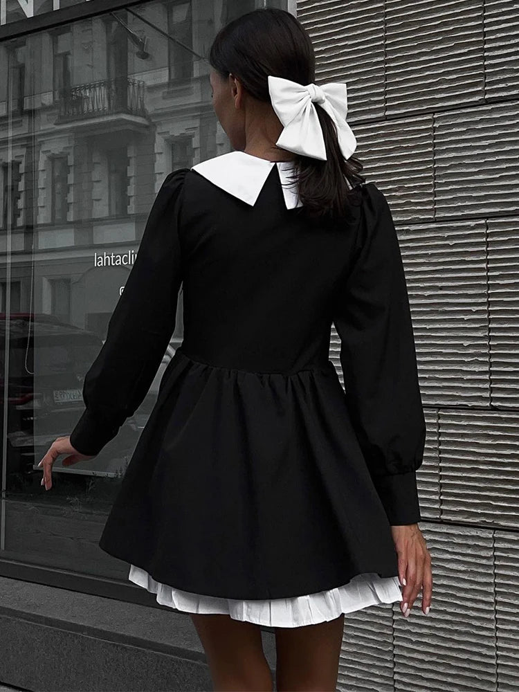 Splice Mini Dress For Women Sexy Party Club Night Folds Women’s Evening Dress Hot Girls Elegant Street Dresses Women 2025