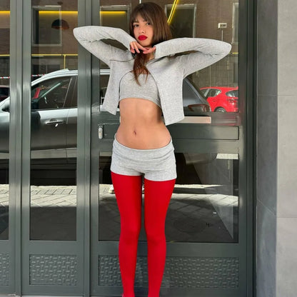 Tights Women Leggings Bodycon Sexy Red See Through Lingerie Femme Pantyhose Summer New Slim Lace Stockings Woman Lingerie