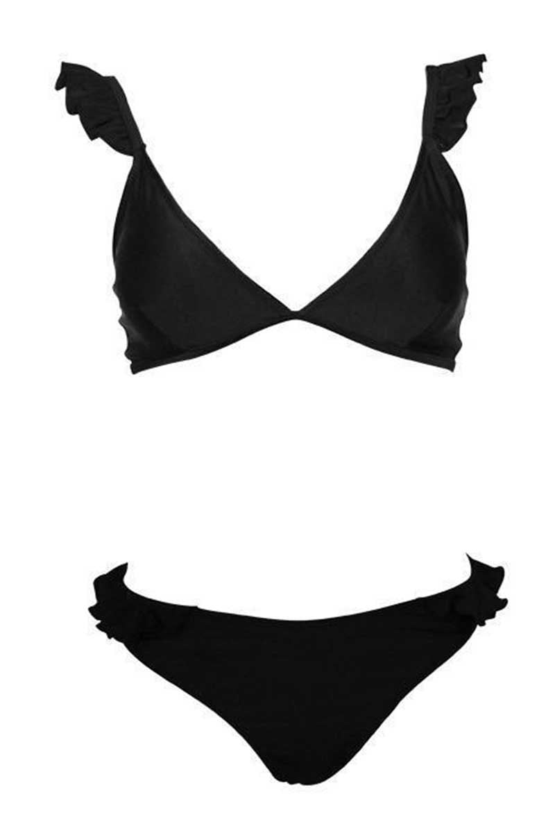 Solid Two-piece Swimwear