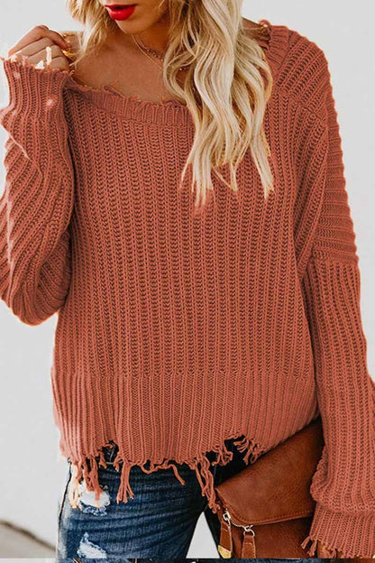 V Neck Winter Knit Sweater 3 Colors