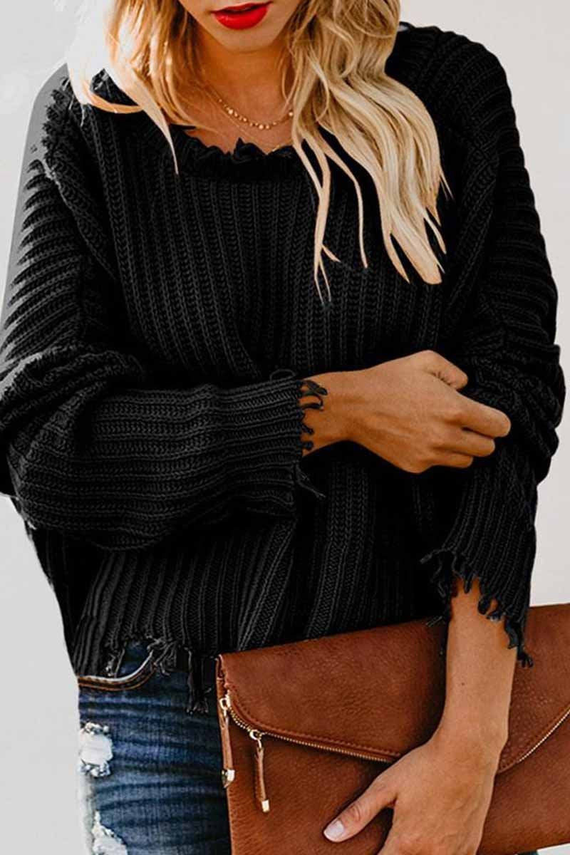 V Neck Winter Knit Sweater 3 Colors