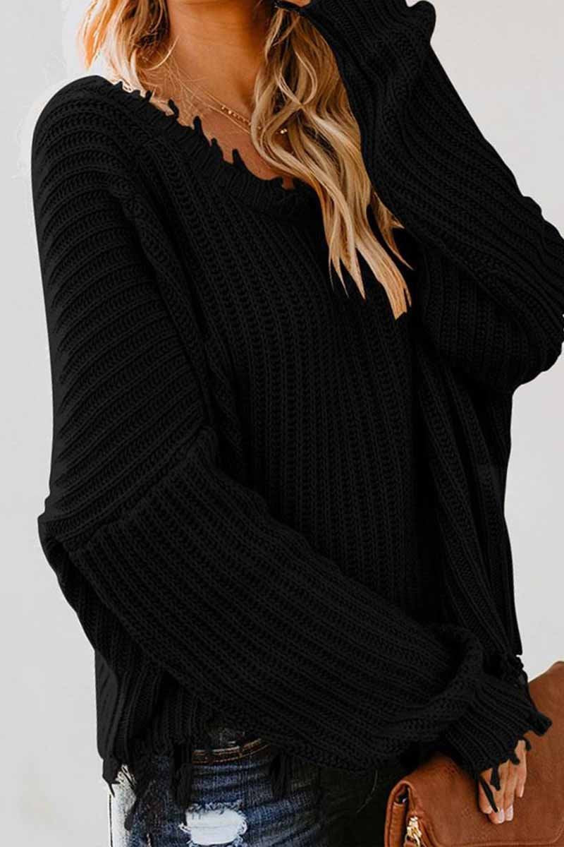 V Neck Winter Knit Sweater 3 Colors