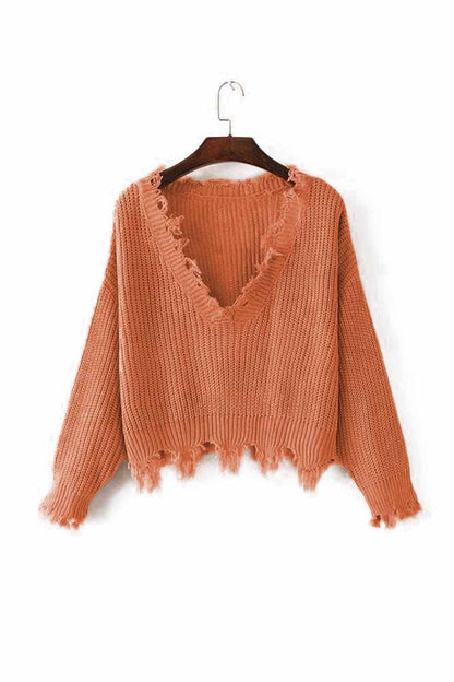 V Neck Winter Knit Sweater 3 Colors