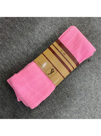 Leggings ajustados de punto elásticos para mujer, de otoño e invierno, con cintura alta, acanalados, cálidos y sexys, moda 2025