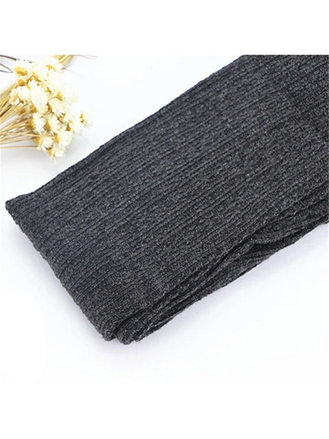 Leggings ajustados de punto elásticos para mujer, de otoño e invierno, con cintura alta, acanalados, cálidos y sexys, moda 2025