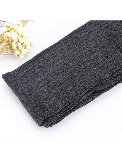 Leggings ajustados de punto elásticos para mujer, de otoño e invierno, con cintura alta, acanalados, cálidos y sexys, moda 2025