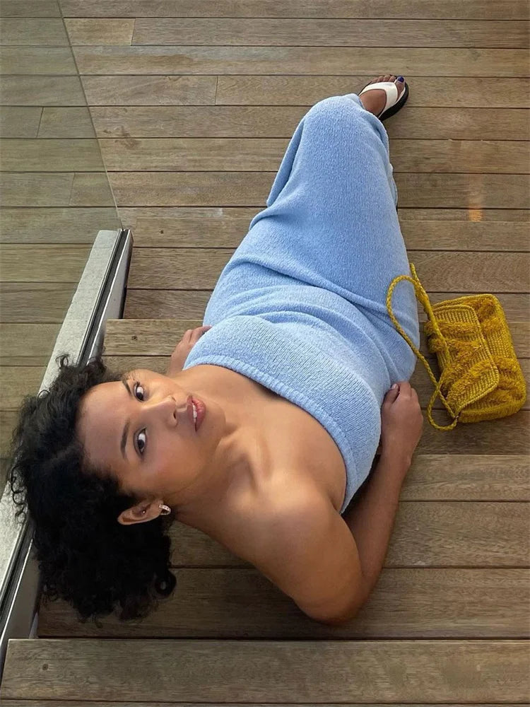 Backless Contrast For Women Dress Slim Holiday Beach Striped High Waist Off-Shoulder Maxi Dress Skinny Casual Long Dress