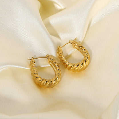 Valencia Swirl Gold Earrings