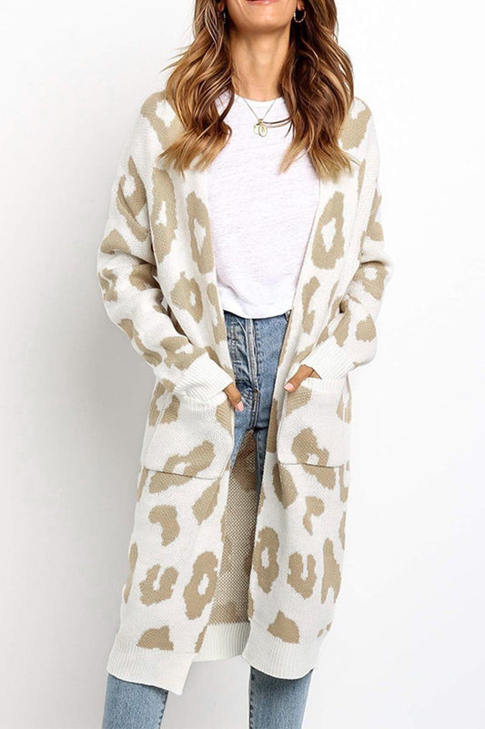 Leopard Print Sweet Comfy Cardigan Tops Sweater(3 Colors)