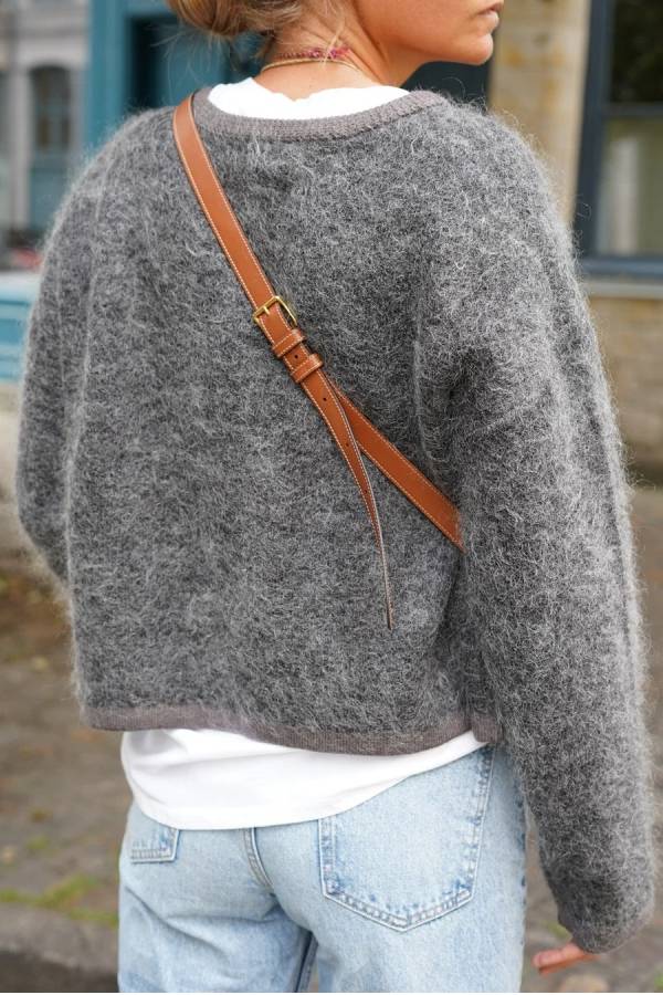 Cárdigan de punto acogedor con diseño de caballito de mar para mujer