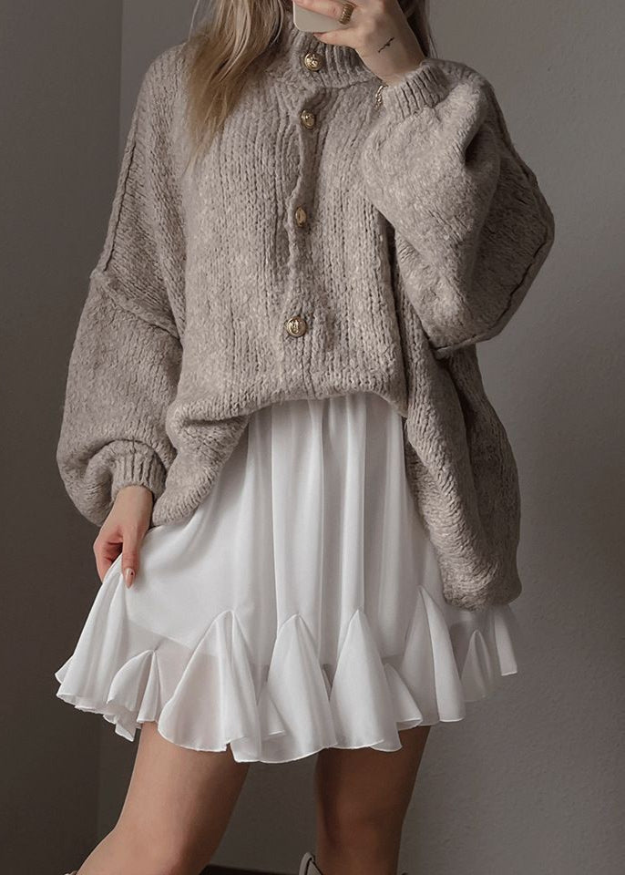 Elora – Oversized Button Front Knit Cardigan