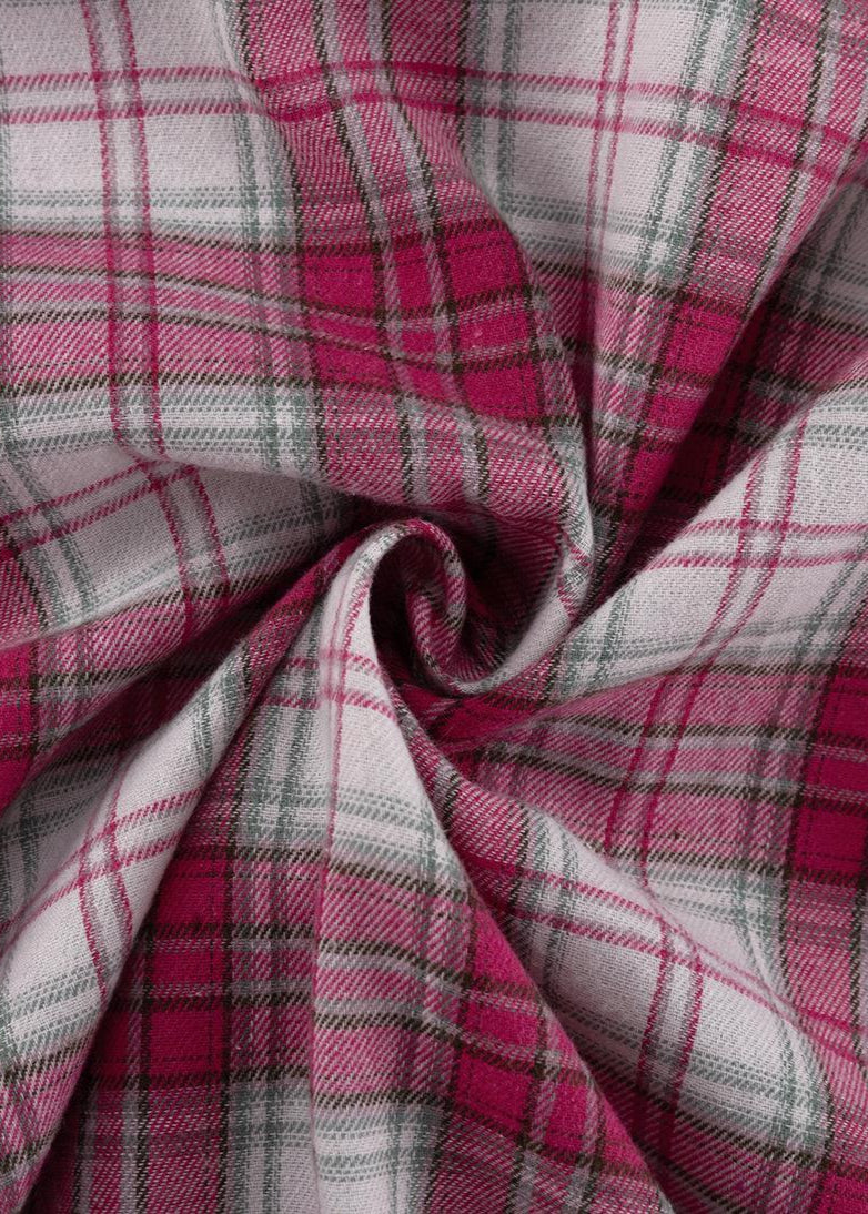 Aubrey - Pink Plaid Snap-Front Oversized Shirt