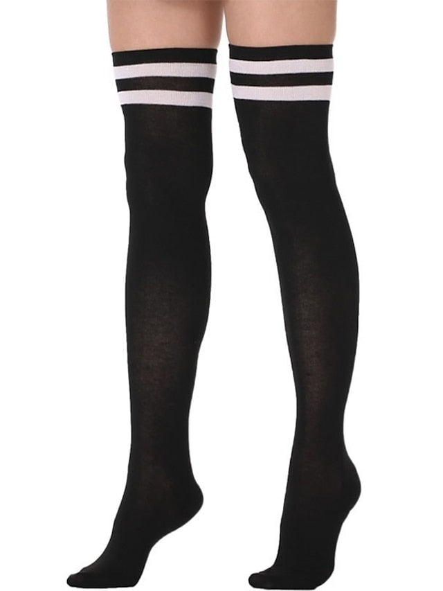 Stockings Work Daily Holiday Solid Color Polyester Cotton Simple Casual Lolita Casual Cute Casual / Daily 1 Pair for Women