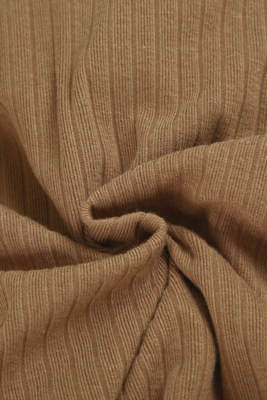 Leopard V Neck Knit Blouse