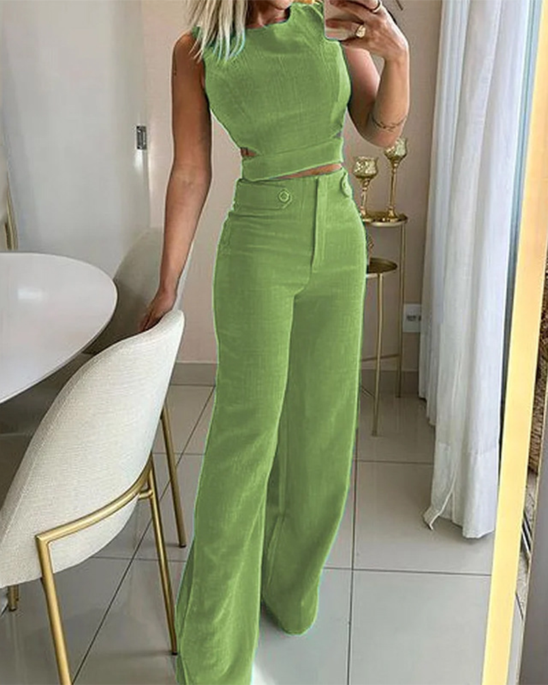 Slim Fit Pants Suit