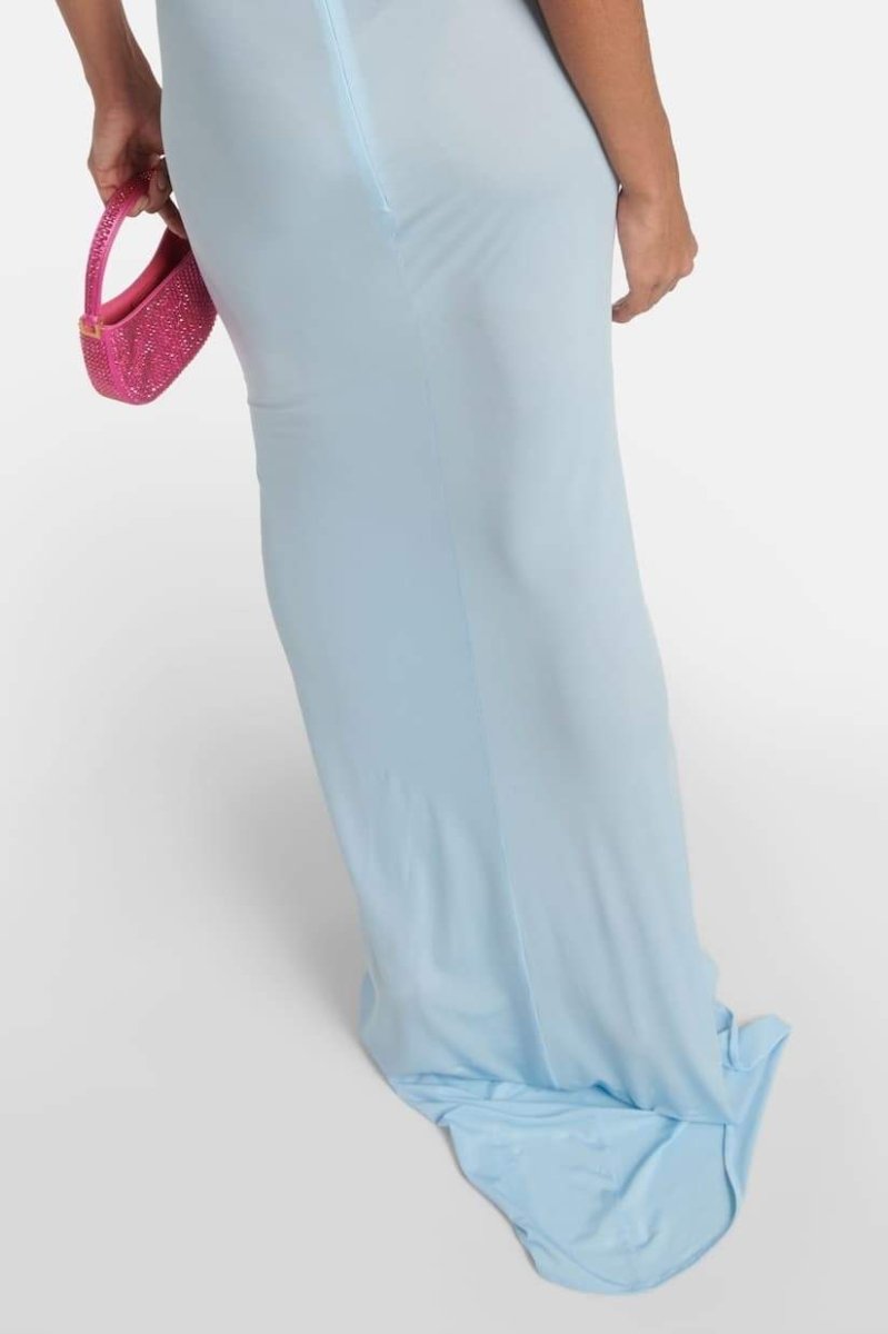 Alexia Halterneck Floral-applique Maxi Dress