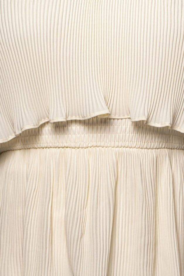 Vestido largo escalonado con volantes Alexia 