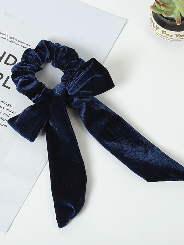 1 Pcs Hair Scrunchies Bowknot Velvet Elastics Hair Bands Scrunchy Hair Rope Ties Hair Bow Ponytail Holder Accessories for Women Girls for Women