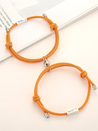 1 Pair Couple's Bracelet Magnetic Adjustable Romantic Series Love Simple Rope Bracelet Jewelry Milan For Gift for Women