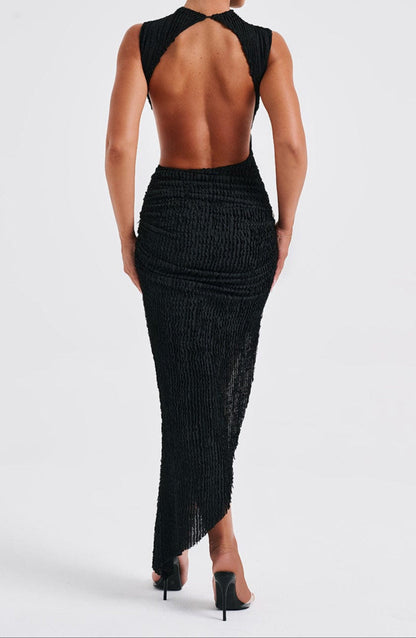 Lavanda Midi Dress - Black