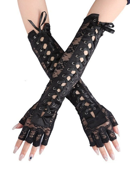 Gloves Fingerless Gloves Party Evening Gift Daily Polyester Simple Casual Sexy 1 Pair for Women