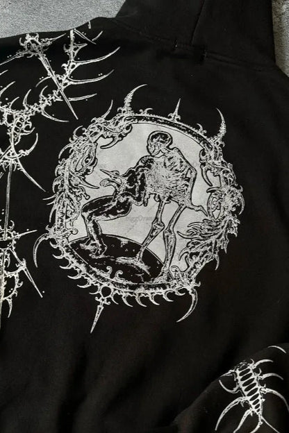 Retro Personalized Print Oversized Hoodie