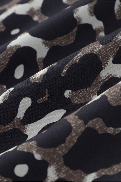 Animal Print Cotton Casual Coat