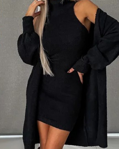 Thickened Fur Skirt Set