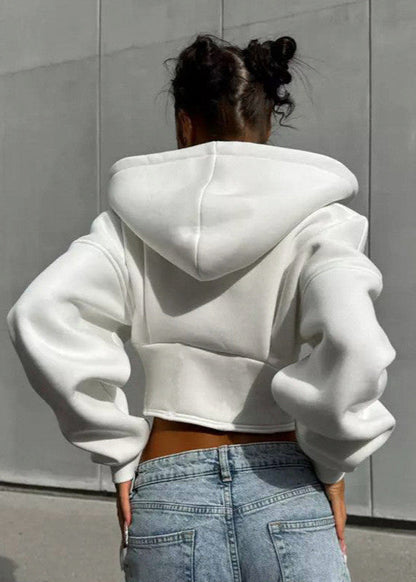 Icecore Zip-Up – Structured Cropped Hoodie