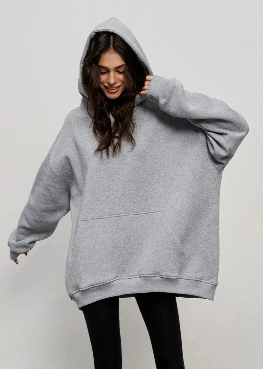 Cozy Oversized Hoodie - Boyfriend Style with Polar Fleece