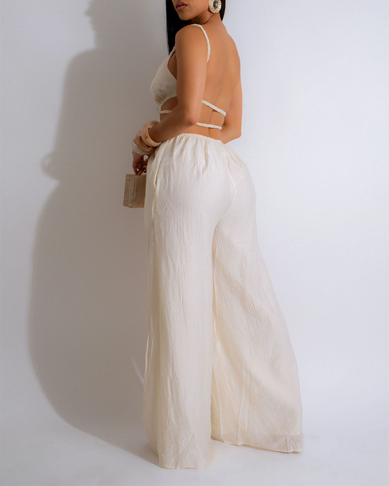 Cut-Out Wide-Leg Jumpsuit