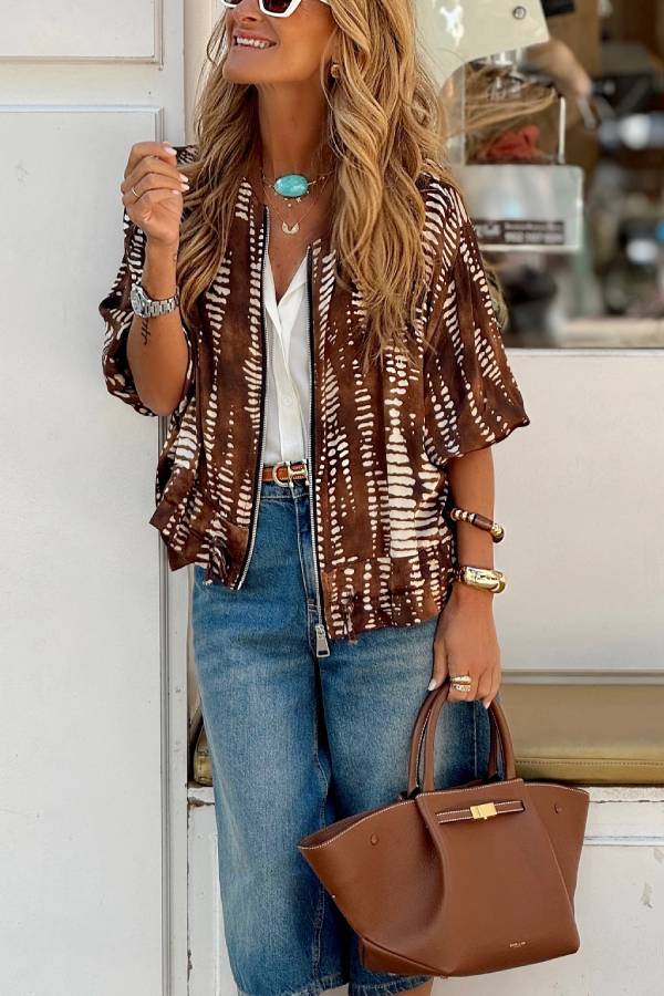 Melina Satin Bomber Jacket