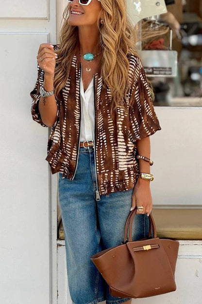 Melina Satin Bomber Jacket