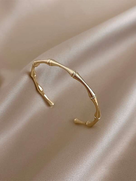 Bamboo Design Cuff Bangle for Women