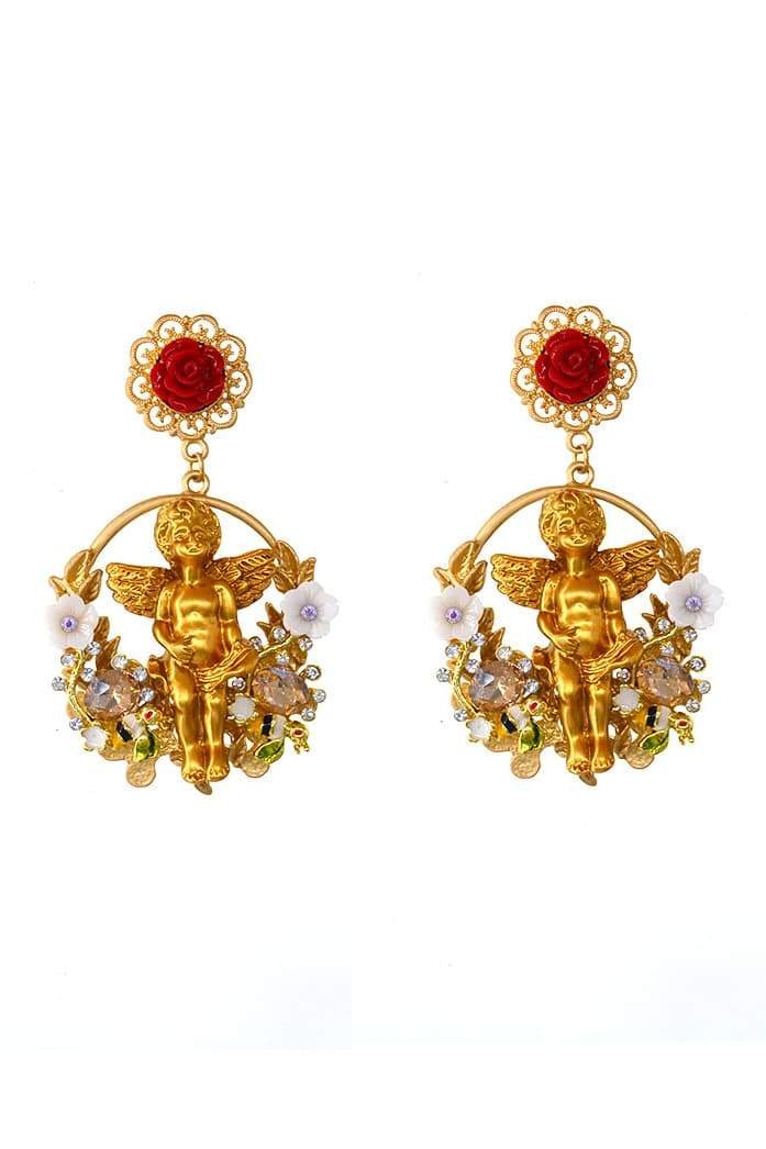 Baroque Cupid Angel Earrings