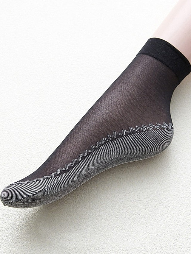 Anckle Socks Low Cut Socks Outdoor Daily Holiday Solid Color Acrylic Fibers Simple Casual Elastic Casual 1 Pair for Women